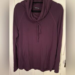 Pink Clover Plum Cowl Neck Top